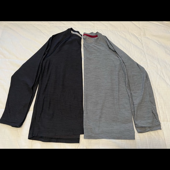 Old Navy Boys Activewear Gray Long Sleeve Shirts 10/12 - Picture 7 of 9